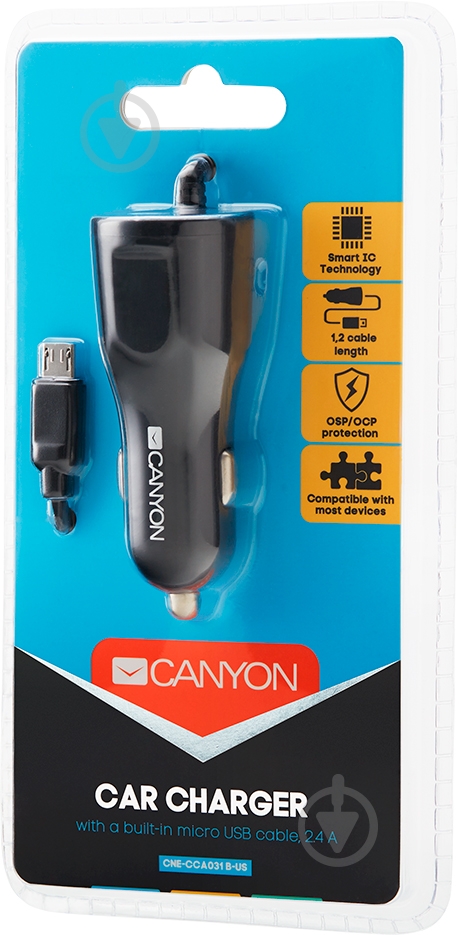 Автомобильное зарядное устройство Canyon CNE-CCA033B - фото 3
