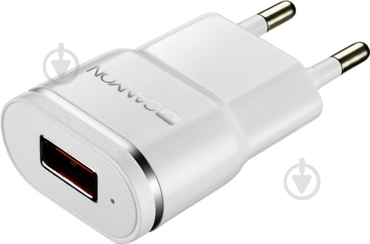 Сетевой адаптер Canyon 1USB 1A White - фото 1
