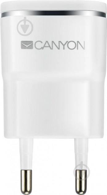 Сетевой адаптер Canyon 1USB 1A White - фото 2