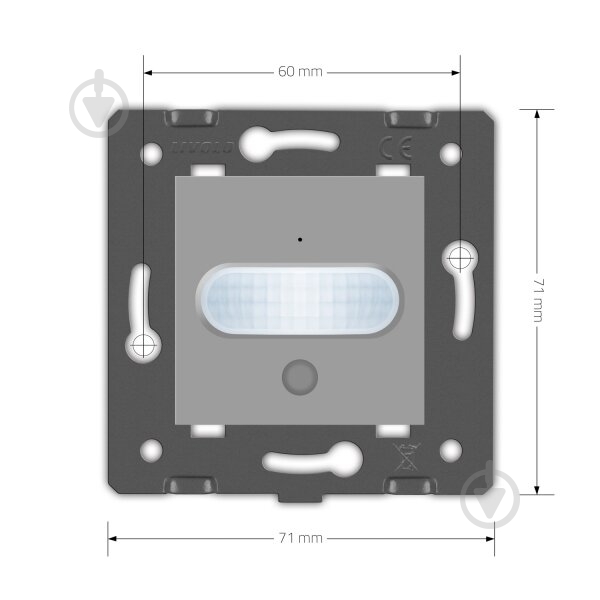 Механизм датчика движения Livolo серый VL-C7-01RG-15 - фото 6 Механизм датчика движения Livolo серый VL-C7-01RG-15 - фото 6