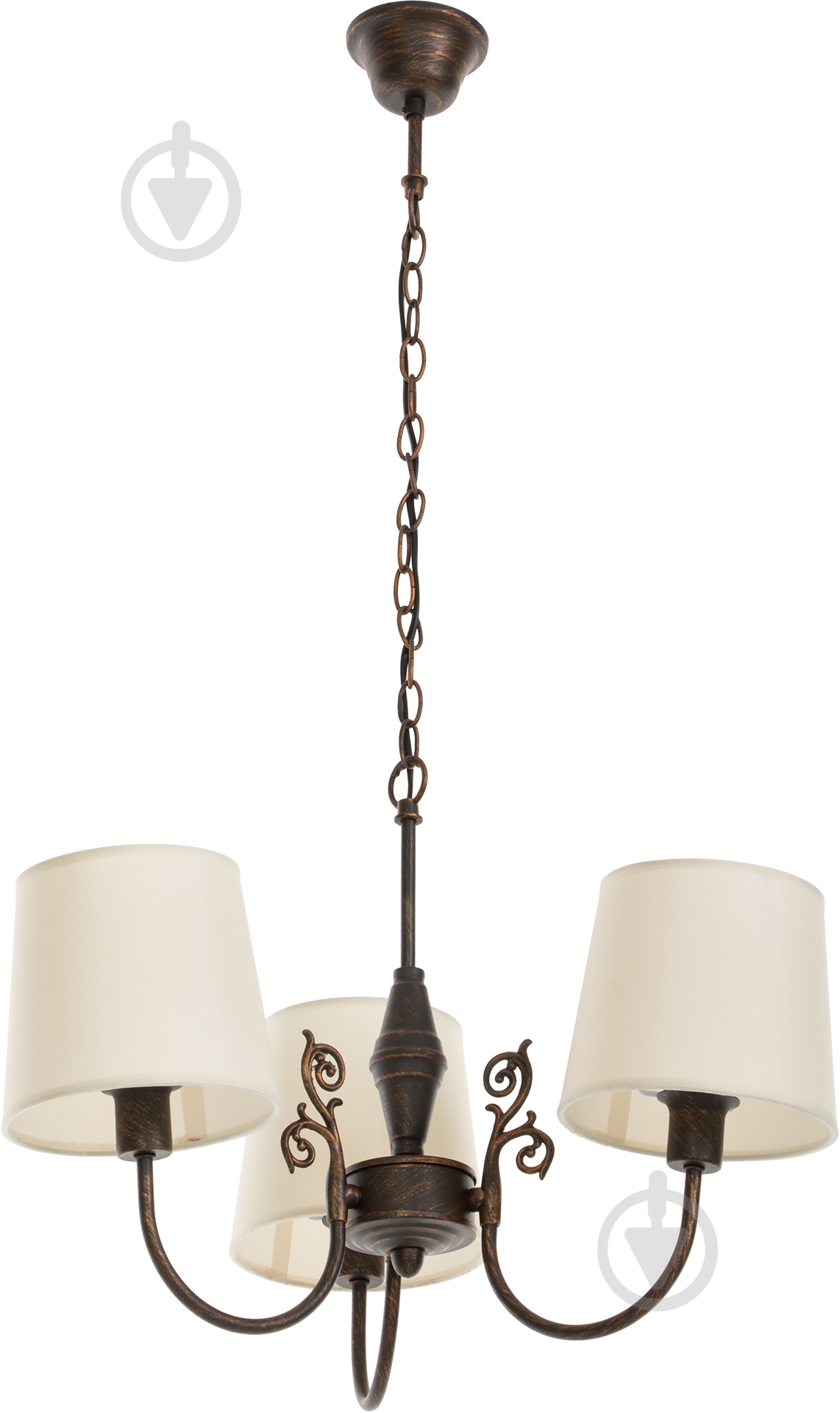 Люстра подвесная Интеркласс 3xE14 античная бронза H9309-3 - фото 1