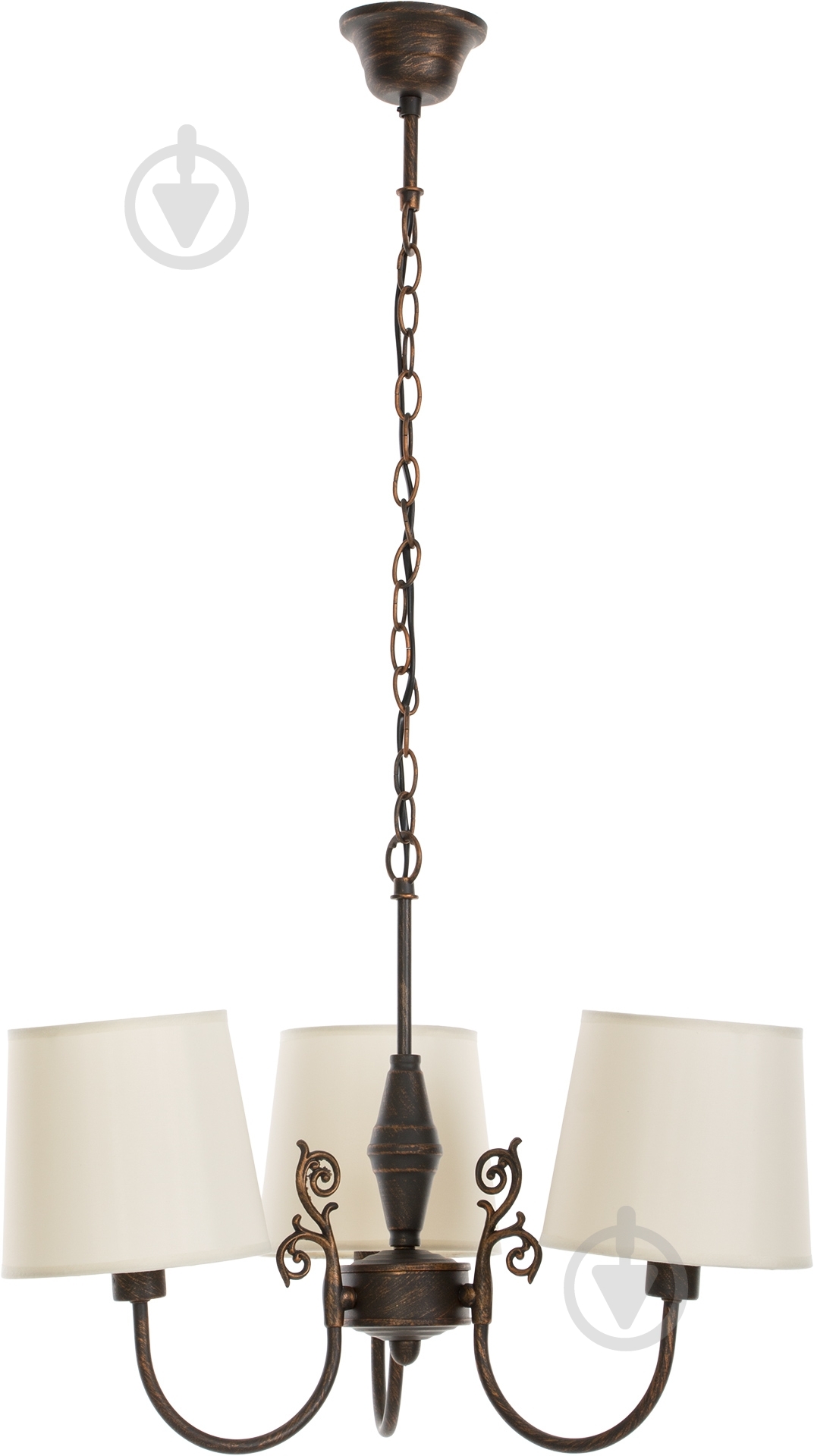 Люстра подвесная Интеркласс 3xE14 античная бронза H9309-3 - фото 2