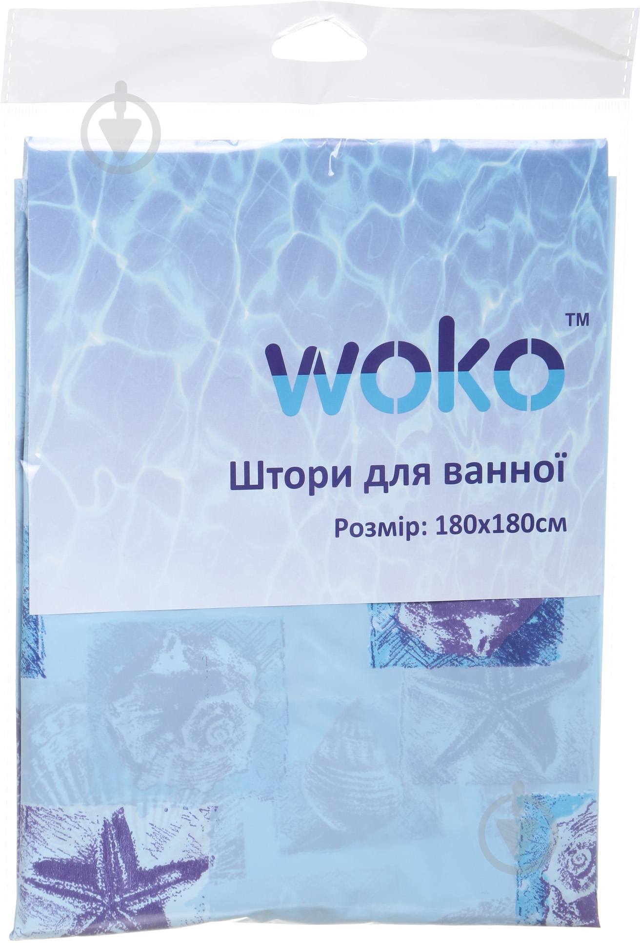 Штора для душа Woko Ракушки 180х180 см - фото 4