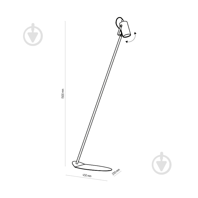 Торшер TK Lighting Davis GU10 черный - фото 3