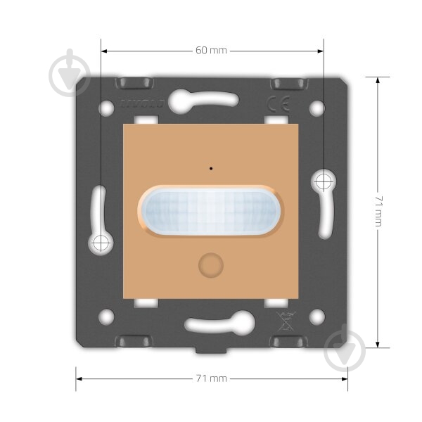 Механизм датчика движения Livolo золото VL-C7-01RG-13 - фото 4 Механизм датчика движения Livolo золото VL-C7-01RG-13 - фото 4