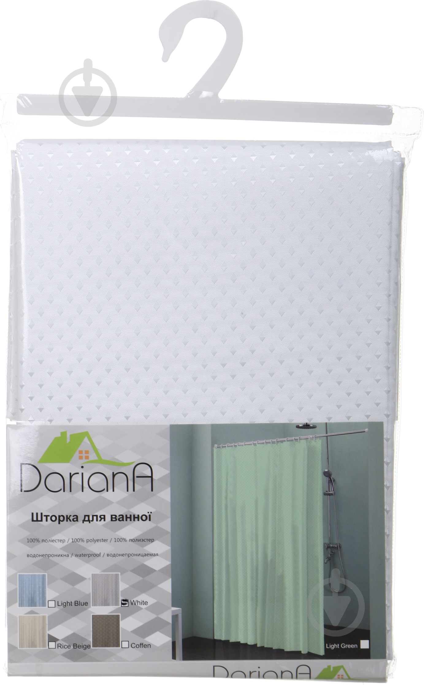 Шторка для ванны Dariana 180х200 см White - фото 3