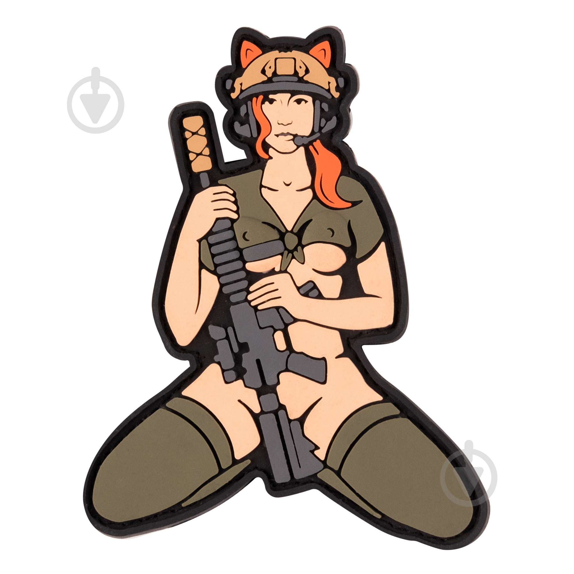 Патчи Brand Element ПВХ (шеврон) "Девочка кошка" рыжая, 6,5*8см - фото 1 Патчи Brand Element ПВХ (шеврон) "Девочка кошка" рыжая, 6,5*8см - фото 1