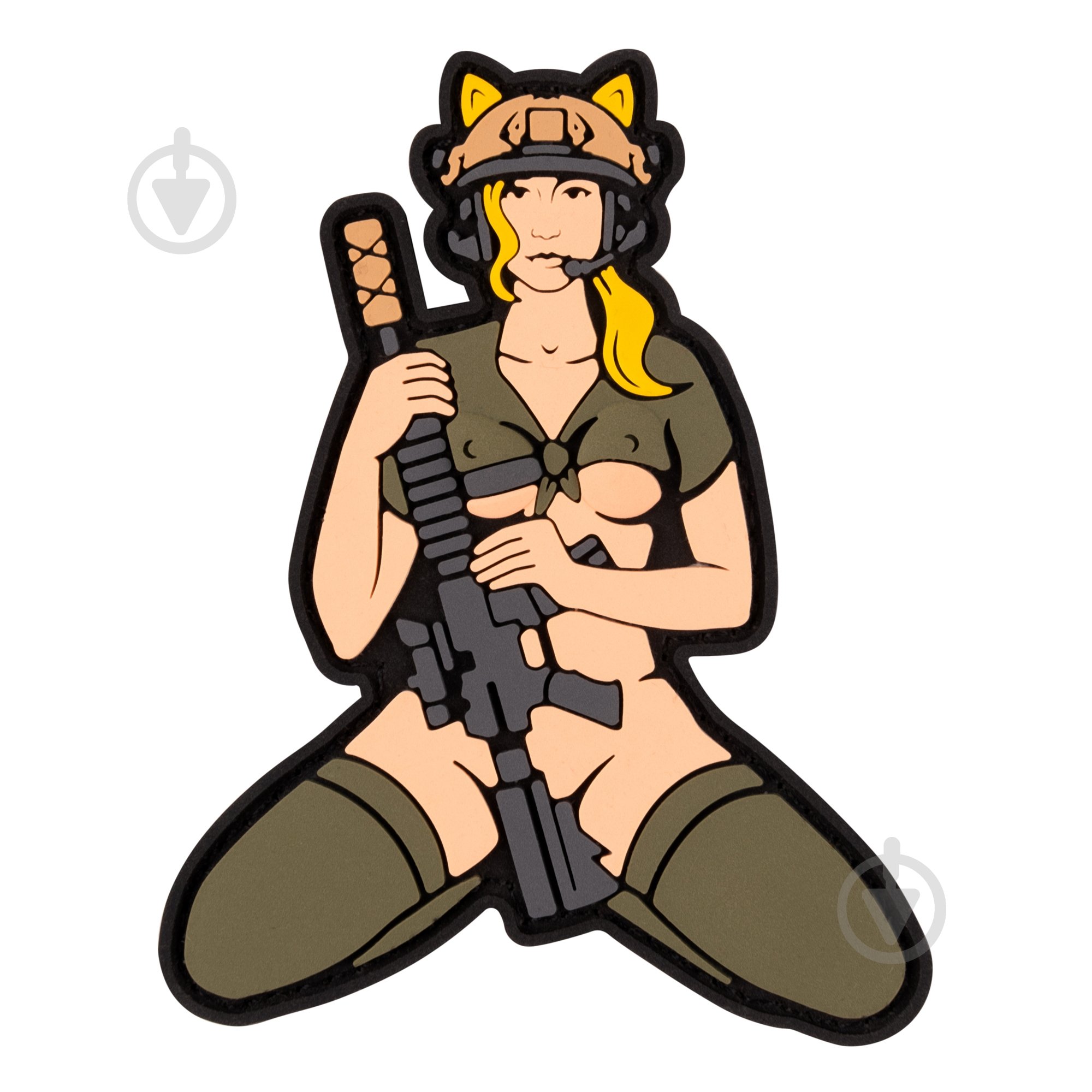 Патчи Brand Element ПВХ (шеврон) "Девочка-кошка" блонд, 6,5*8см - фото 1 Патчи Brand Element ПВХ (шеврон) "Девочка-кошка" блонд, 6,5*8см - фото 1