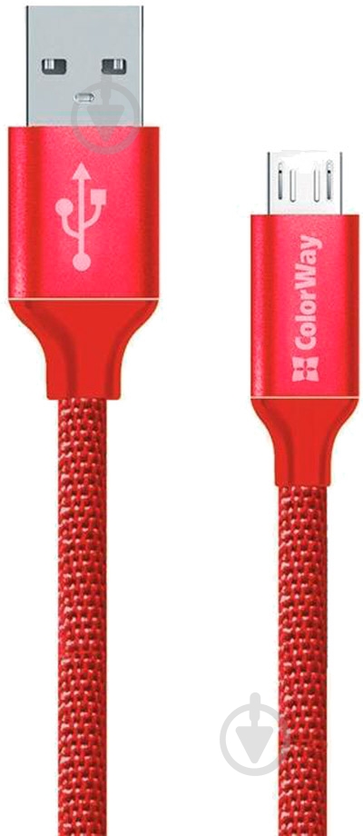 Дата-кабель ColorWay USB 2.0 AM - Micro 5P 2 м красный (CW-CBUM009-RD) - фото 3