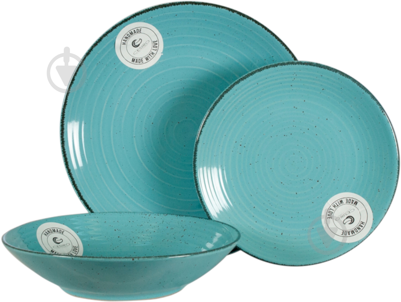 Тарілка для супу Cesiro Spiral 21 см лазурний (A2345S/G138) - фото 4
