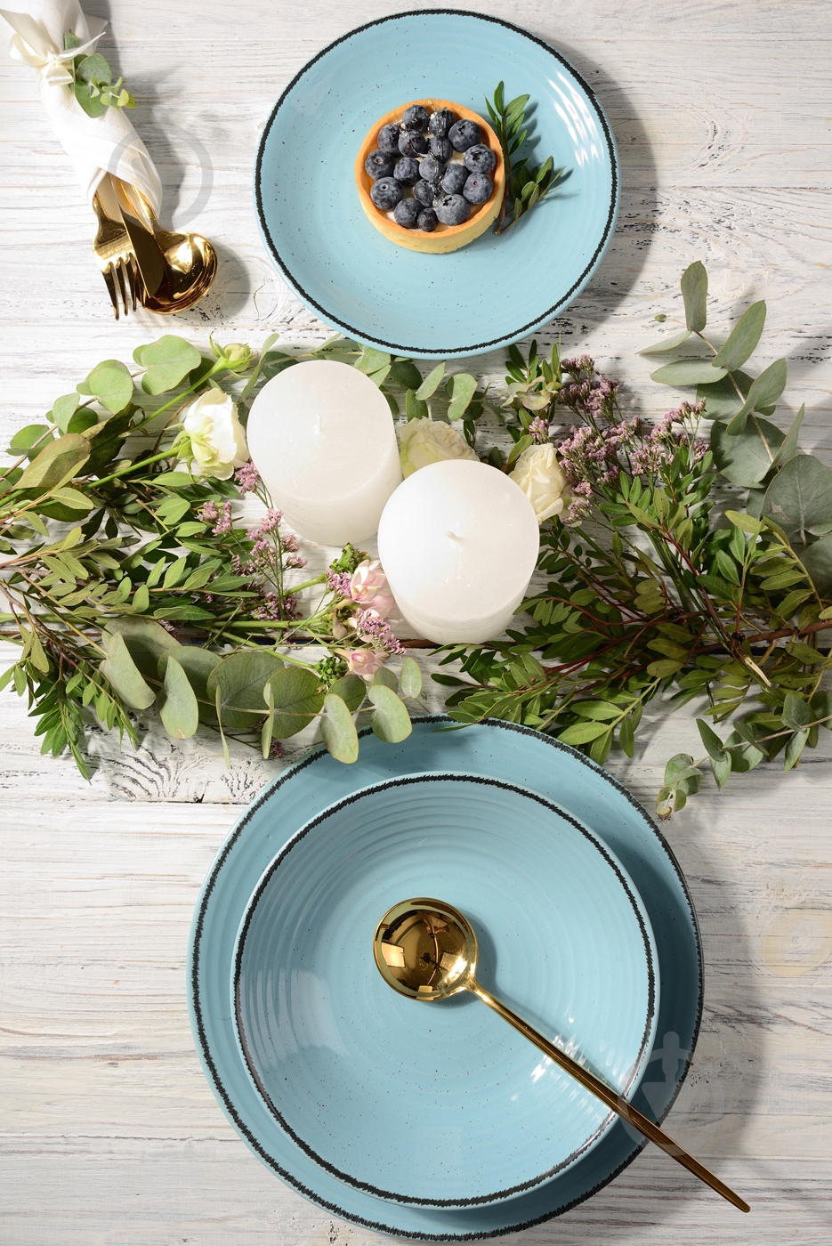 Тарілка для супу Cesiro Spiral 21 см лазурний (A2345S/G138) - фото 6