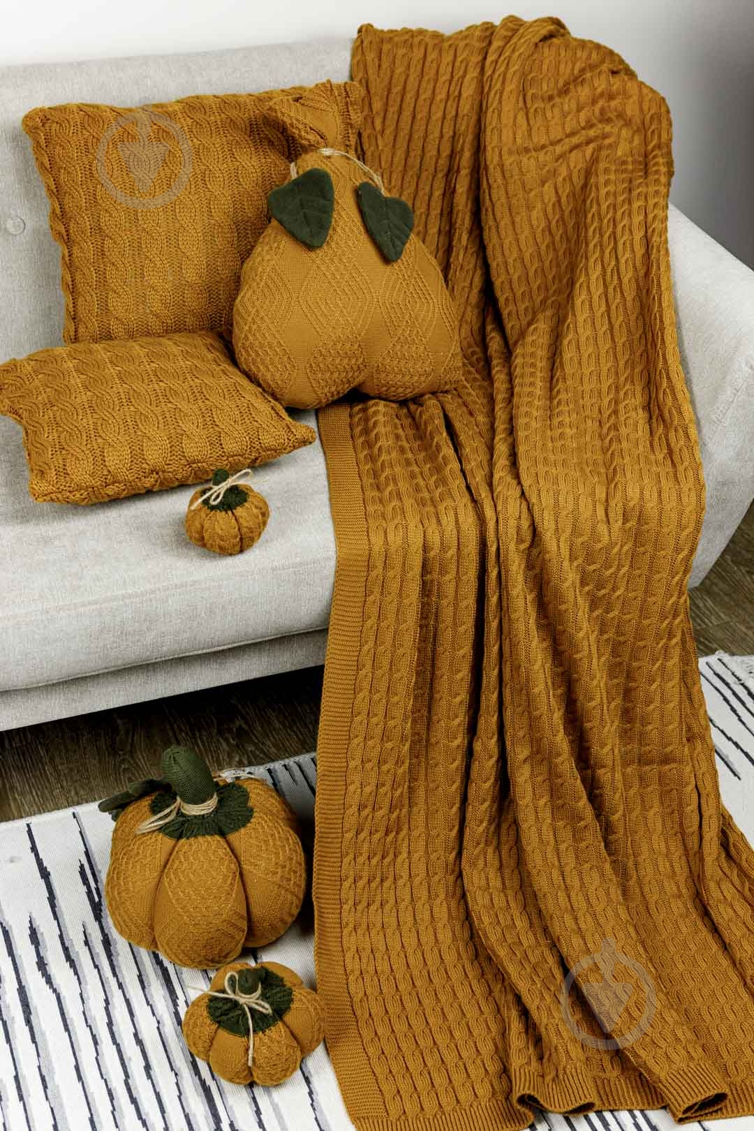 Плед Happy Fall Kosa Охра 130x170 см Прованс - фото 3