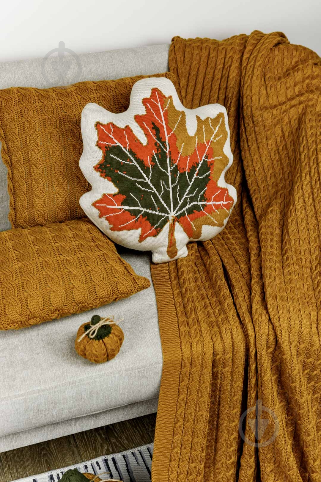 Плед Happy Fall Kosa Охра 130x170 см Прованс - фото 4