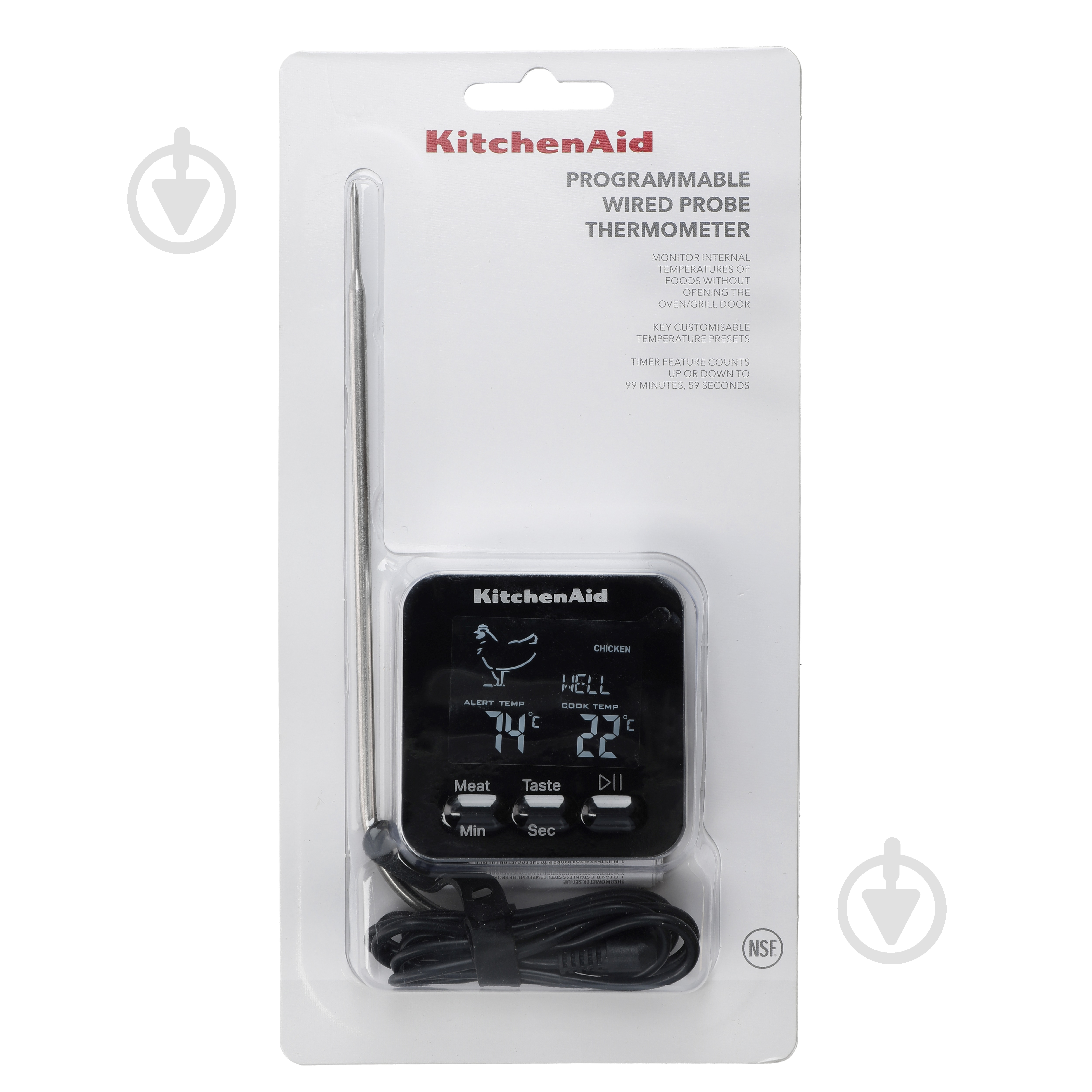 Термометр кулінарний KitchenAid з таймером (KQ906G) - фото 2