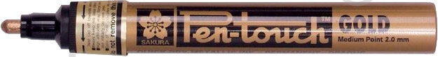 Маркер Sakura Pen-Touch середній MEDIUM 2.0 мм 41501 золото - фото 1