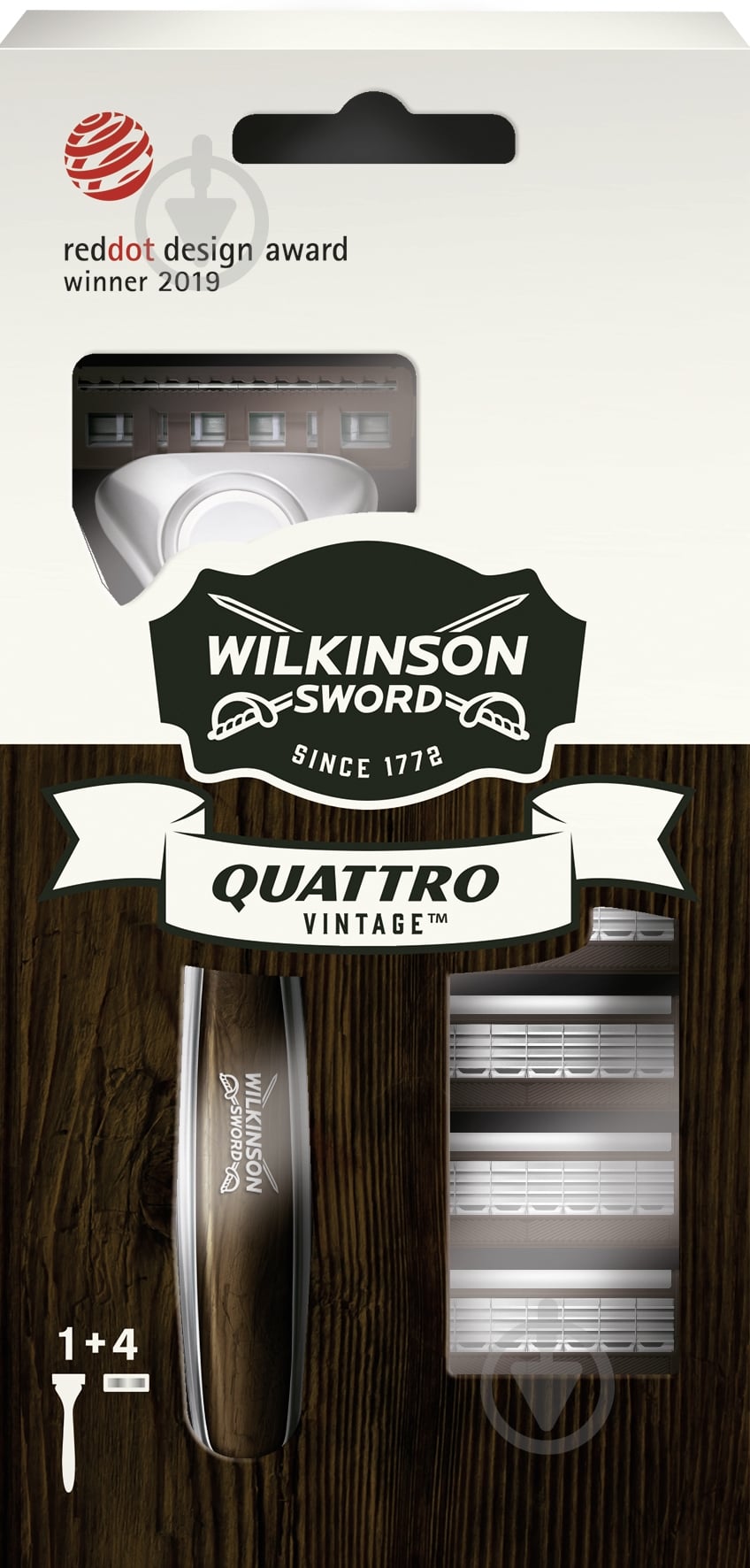 ᐉ Станок для бритья WILKINSON SWORD Quattro Titanium Vintage 1+4