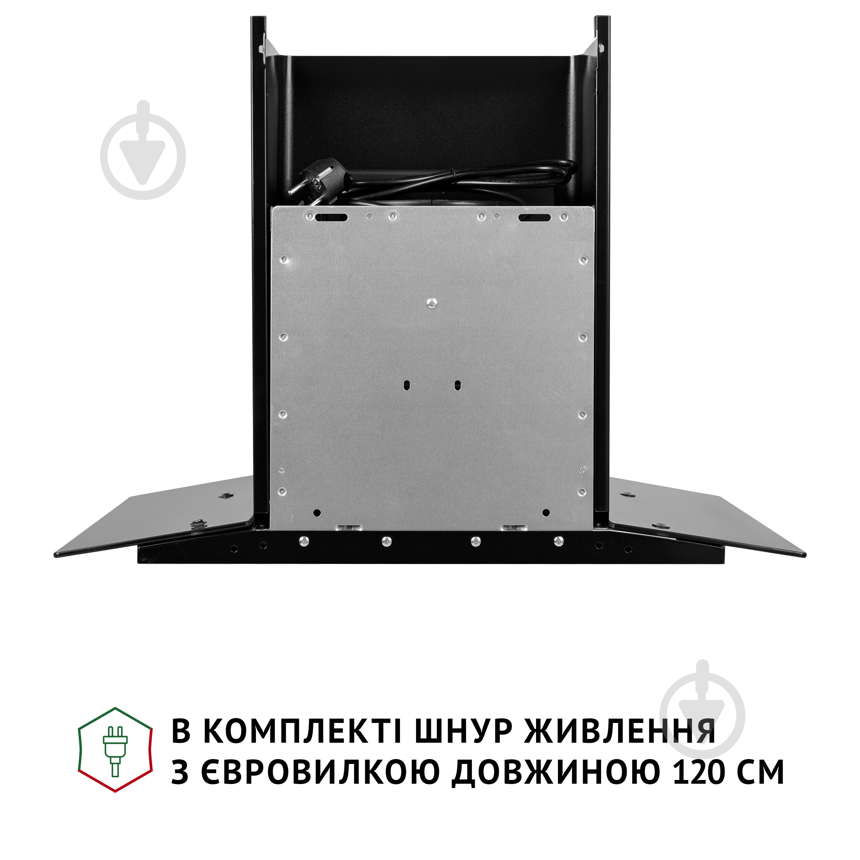 Витяжка Perfelli GRASSI 6HMB NERO Т-подібна декоративна зі склом — фото 9
