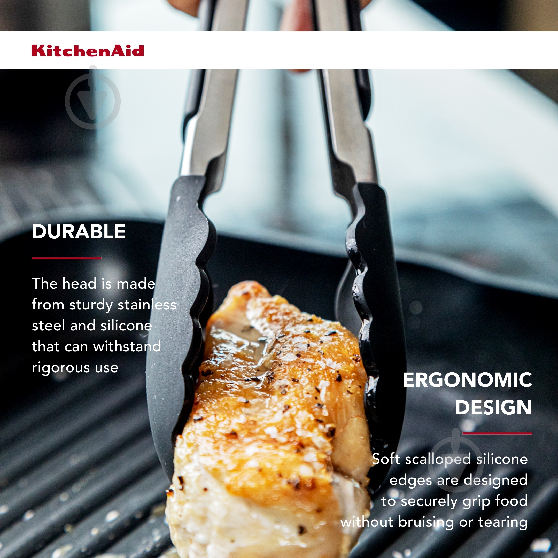 Щипці KitchenAid 24 см чорний (KQG203OHOBE) - фото 9