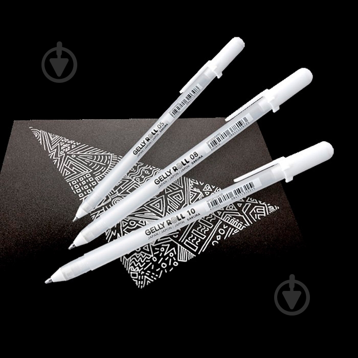 Ручка гелевая Gelly Roll Sakura Basic біла 10 BOLD - фото 2