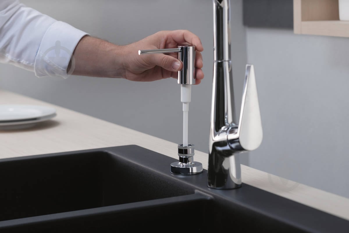 Дозатор Hansgrohe A51 500 мл стальной - фото 2 Дозатор Hansgrohe A51 500 мл стальной - фото 2