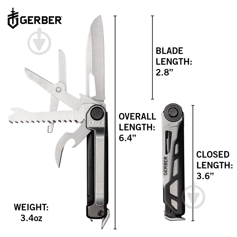 Мультитул Gerber Knives Armbar Scout - Onyx 4L 1064399 - фото 2