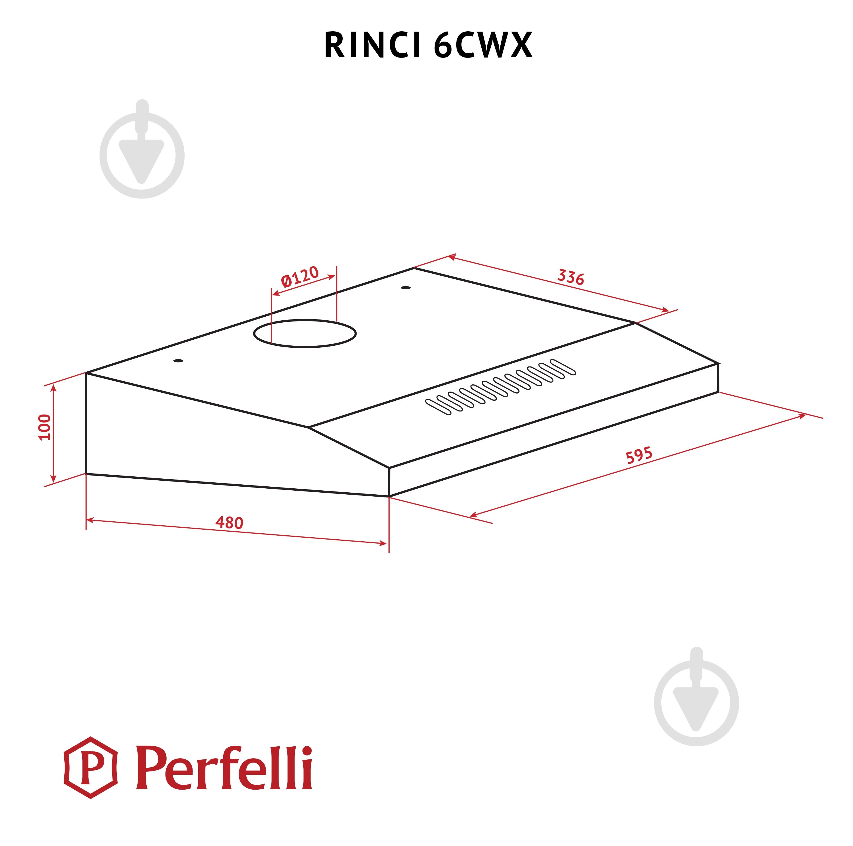 Витяжка Perfelli RINCI 6CWX INOX плоска - фото 11