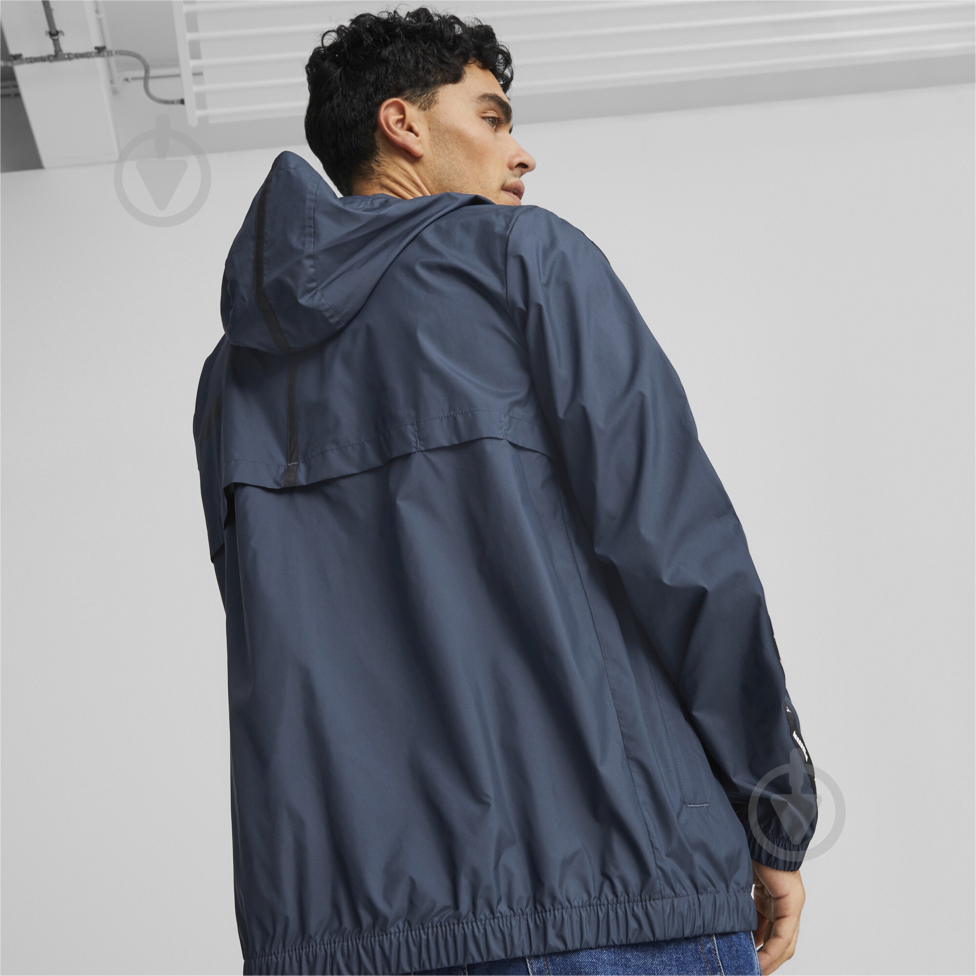 Ветровка мужская Puma ESS+ TAPE WINDBREAKER 84747716 р.S синяя - фото 4