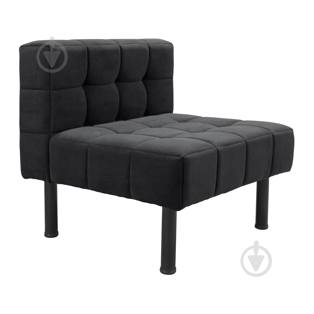 Диван прямой Richman Тетрис одинарный со спинкой ножки черные Лили 99 черный 800x800x790 мм - фото 1 Диван прямой Richman Тетрис одинарный со спинкой ножки черные Лили 99 черный 800x800x790 мм - фото 1