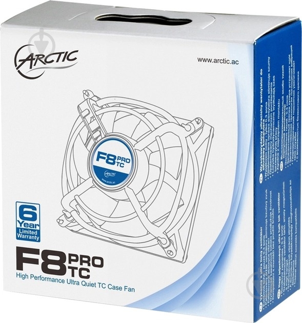 Вентилятор Arctic 80мм F8 PRO TC AFACO-08PT0-GBA01 - фото 4 Вентилятор Arctic 80мм F8 PRO TC AFACO-08PT0-GBA01 - фото 4