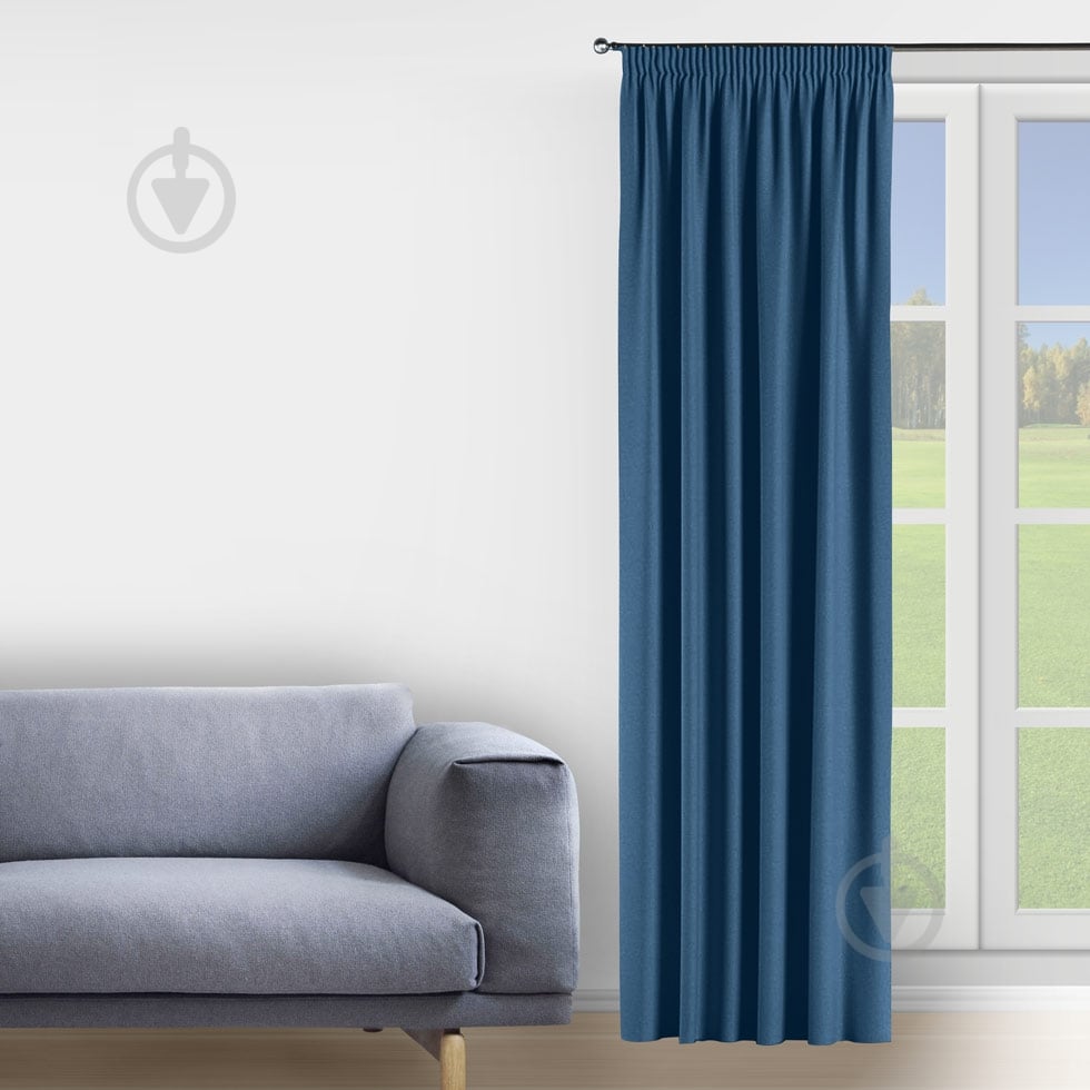 Штора-блэкаут FUSION DIMOUT 150х265 синий Decora textile - фото 1