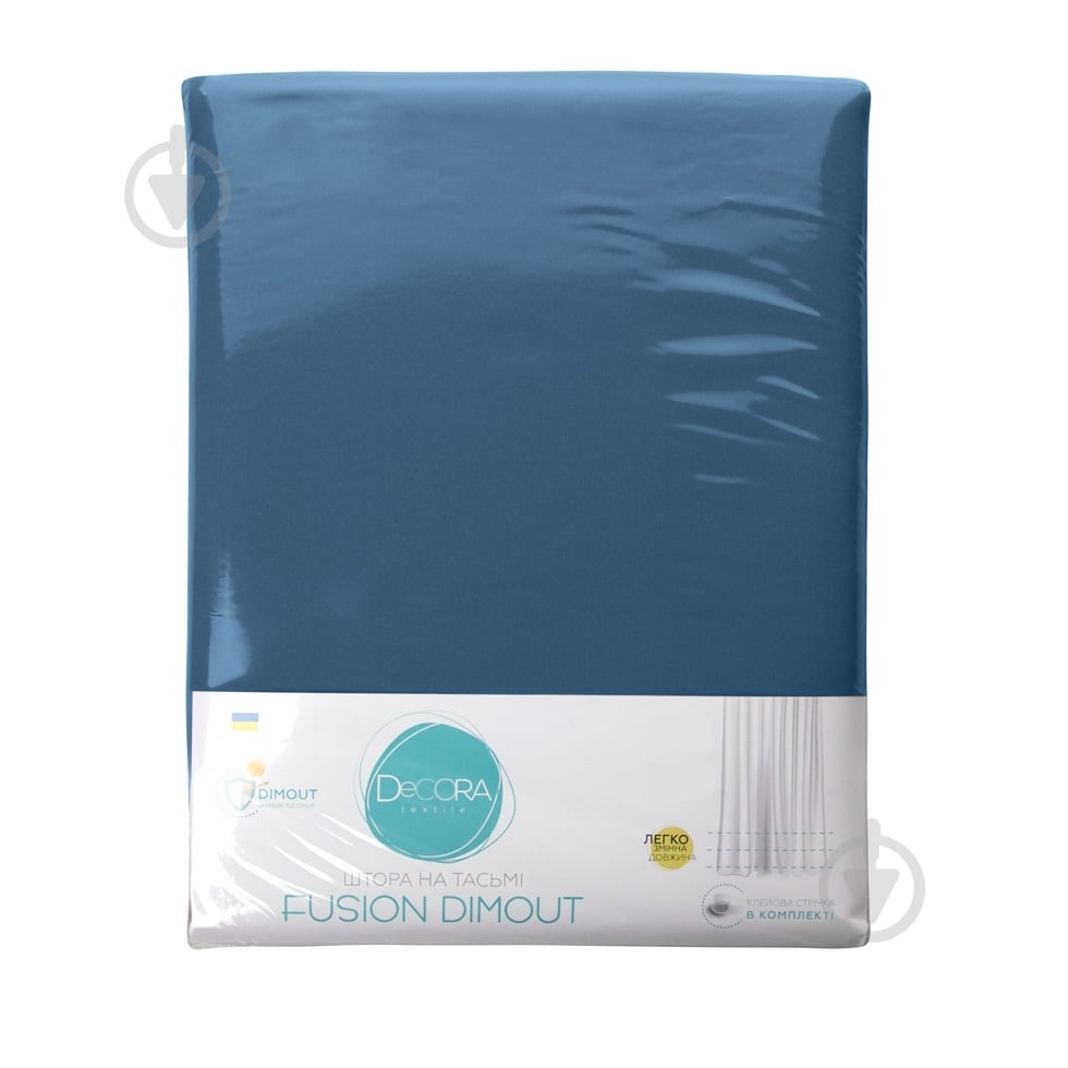 Штора-блэкаут FUSION DIMOUT 150х265 синий Decora textile - фото 3