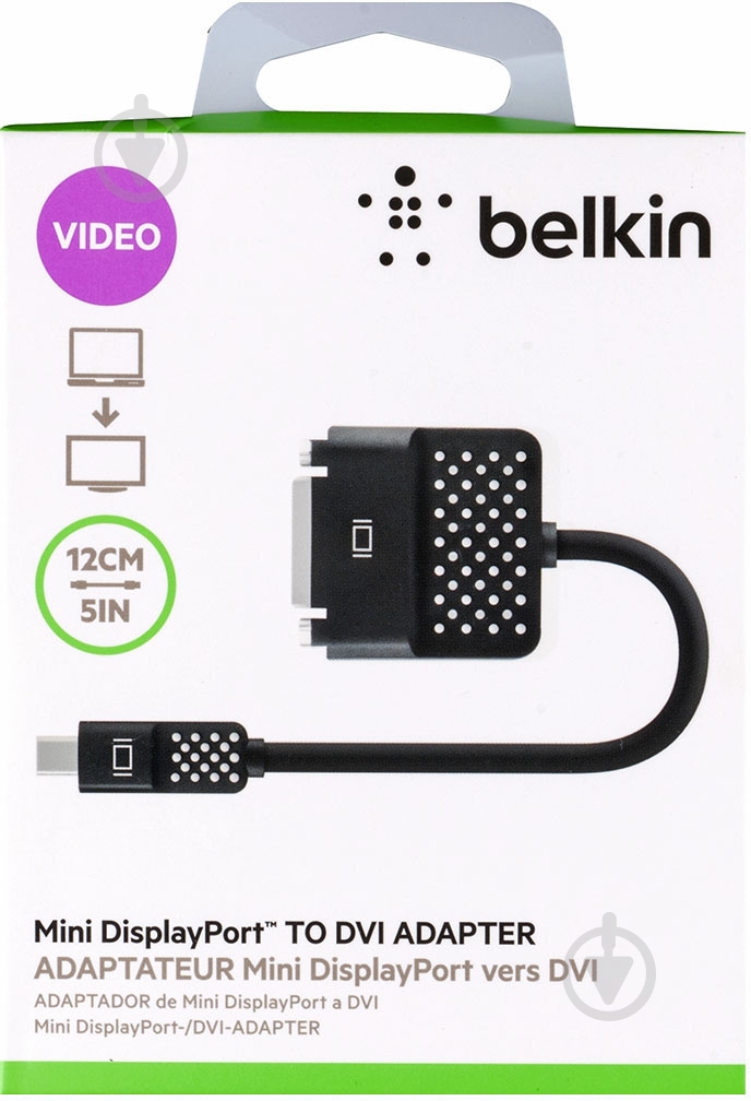 Адаптер Belkin DVI – mini DisplayPort черный (F2CD029bt) - фото 3