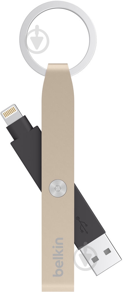 Кабель-брелок Belkin Lightning – USB 0.15 м золотой (F8J172btGLD) - фото 1 Кабель-брелок Belkin Lightning – USB 0.15 м золотой (F8J172btGLD) - фото 1