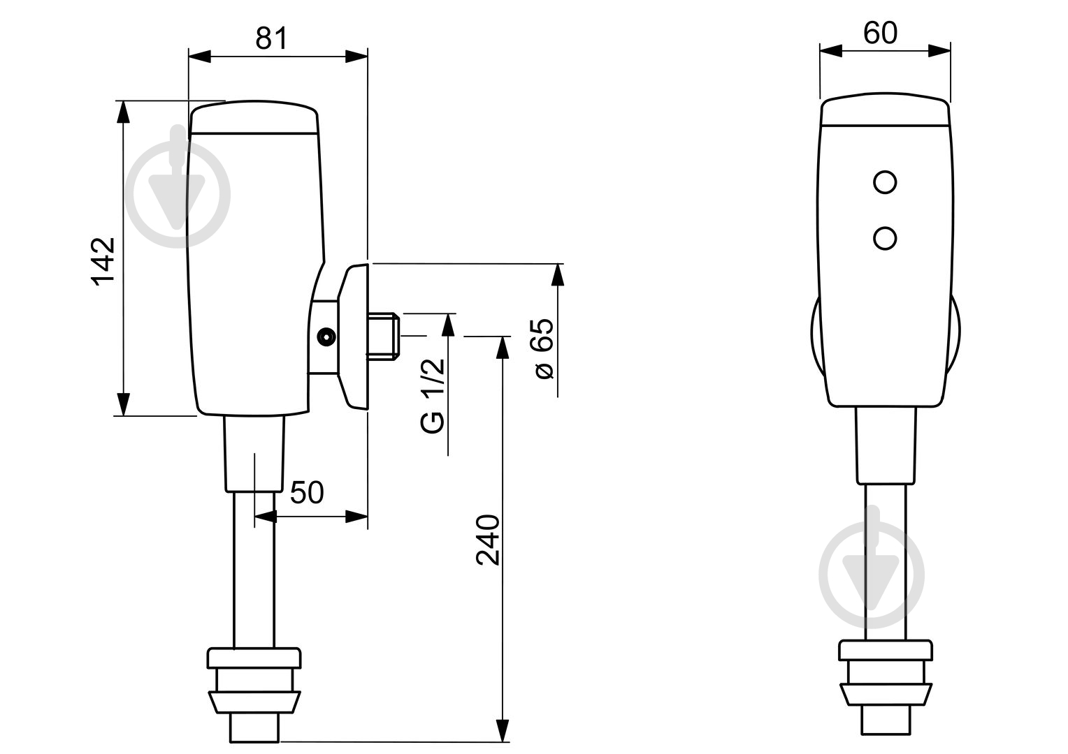Кран для писсуара Oras Bluetooth Electra - фото 2 Кран для писсуара Oras Bluetooth Electra - фото 2
