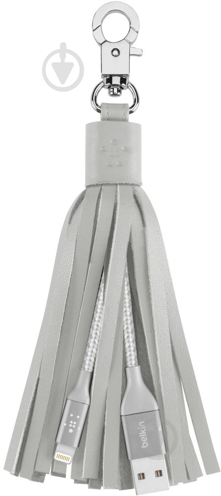 Кабель-брелок Belkin Lightning – USB 0.15 м серый (F8J174bt06INGRY) - фото 1