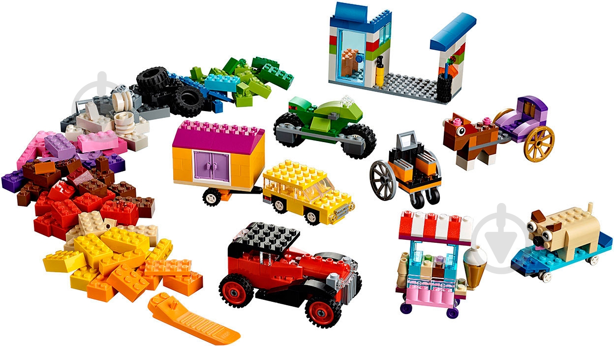Конструктор LEGO Classic Кубики и колеса 10715 - фото 2 Конструктор LEGO Classic Кубики и колеса 10715 - фото 2
