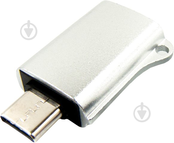 Переходник Dengos OTG USB - Type-C серый (ADP-019) - фото 1 Переходник Dengos OTG USB - Type-C серый (ADP-019) - фото 1