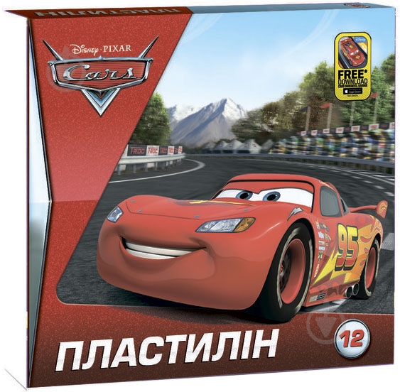 Пластилін Тачки 12 кольорів Міцар+ - фото 1 Пластилін Тачки 12 кольорів Міцар+ - фото 1