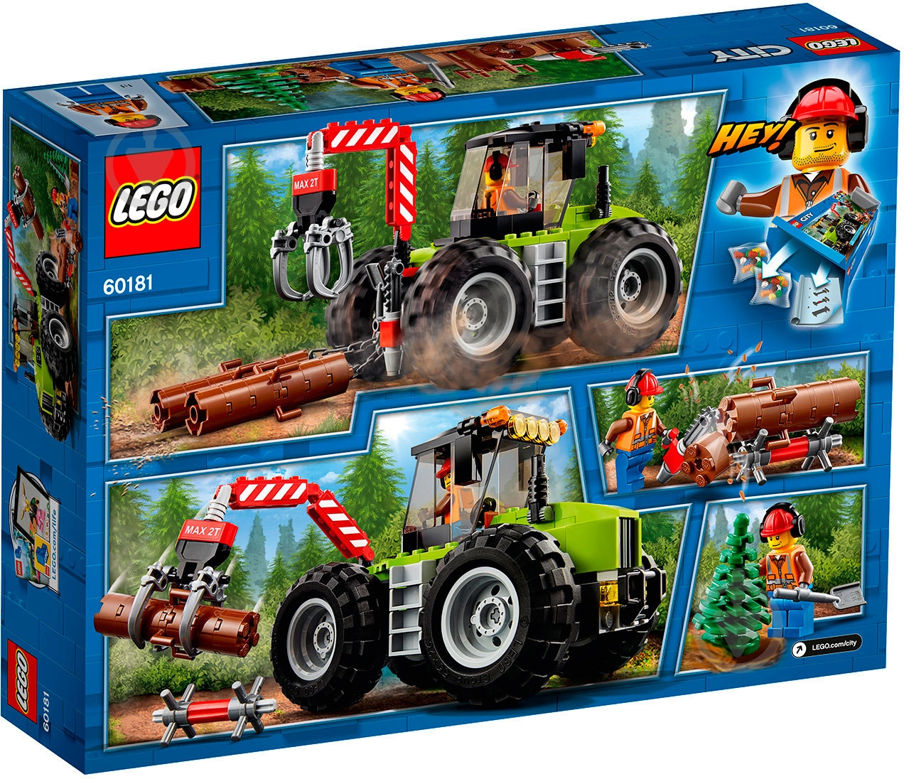 Конструктор LEGO City Лісоповальний трактор 60181 - фото 5 Конструктор LEGO City Лісоповальний трактор 60181 - фото 5
