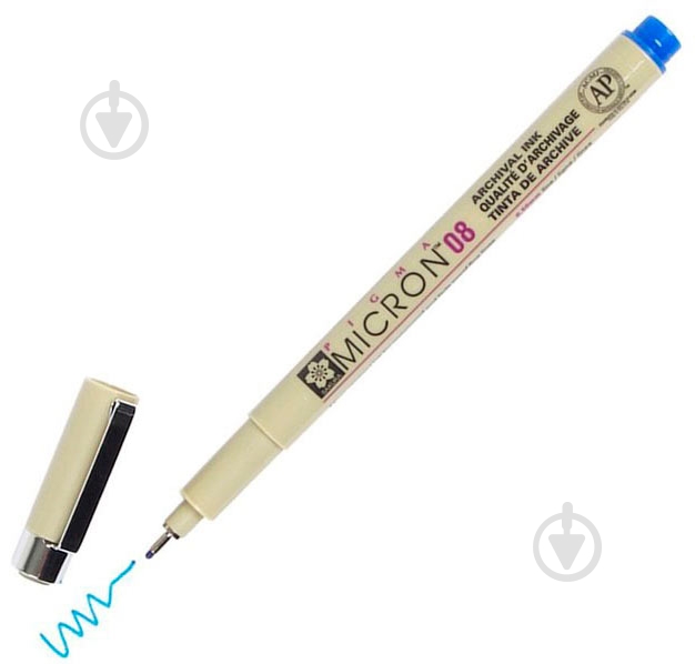 Линер PIGMA Micron Sakura (0.8) 0,5 мм синий - фото 1