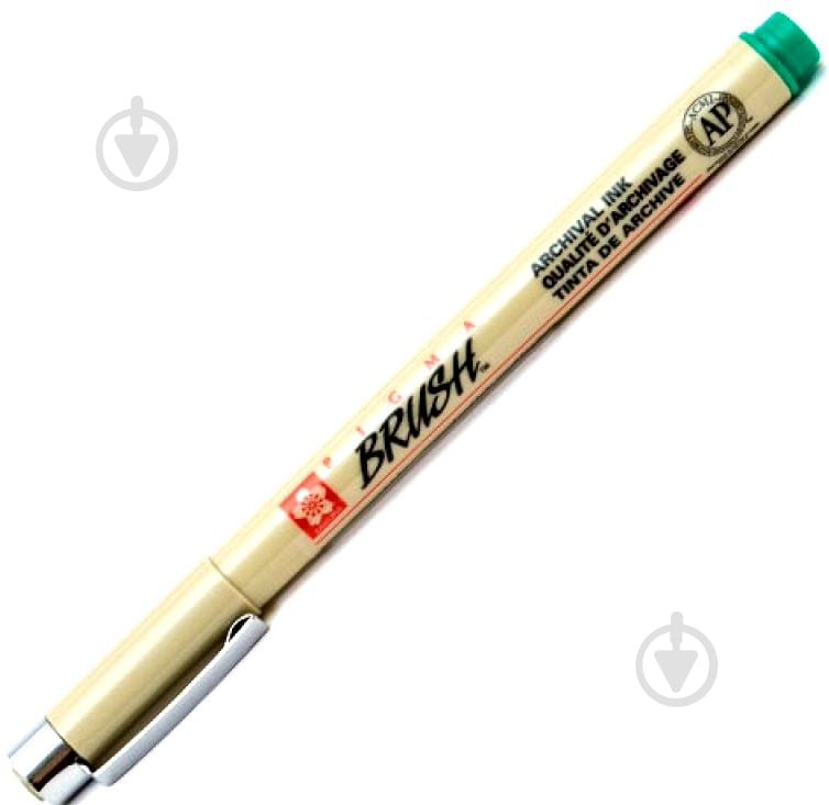 Линер-кисть PIGMA Brush Sakura зеленый - фото 1 Линер-кисть PIGMA Brush Sakura зеленый - фото 1