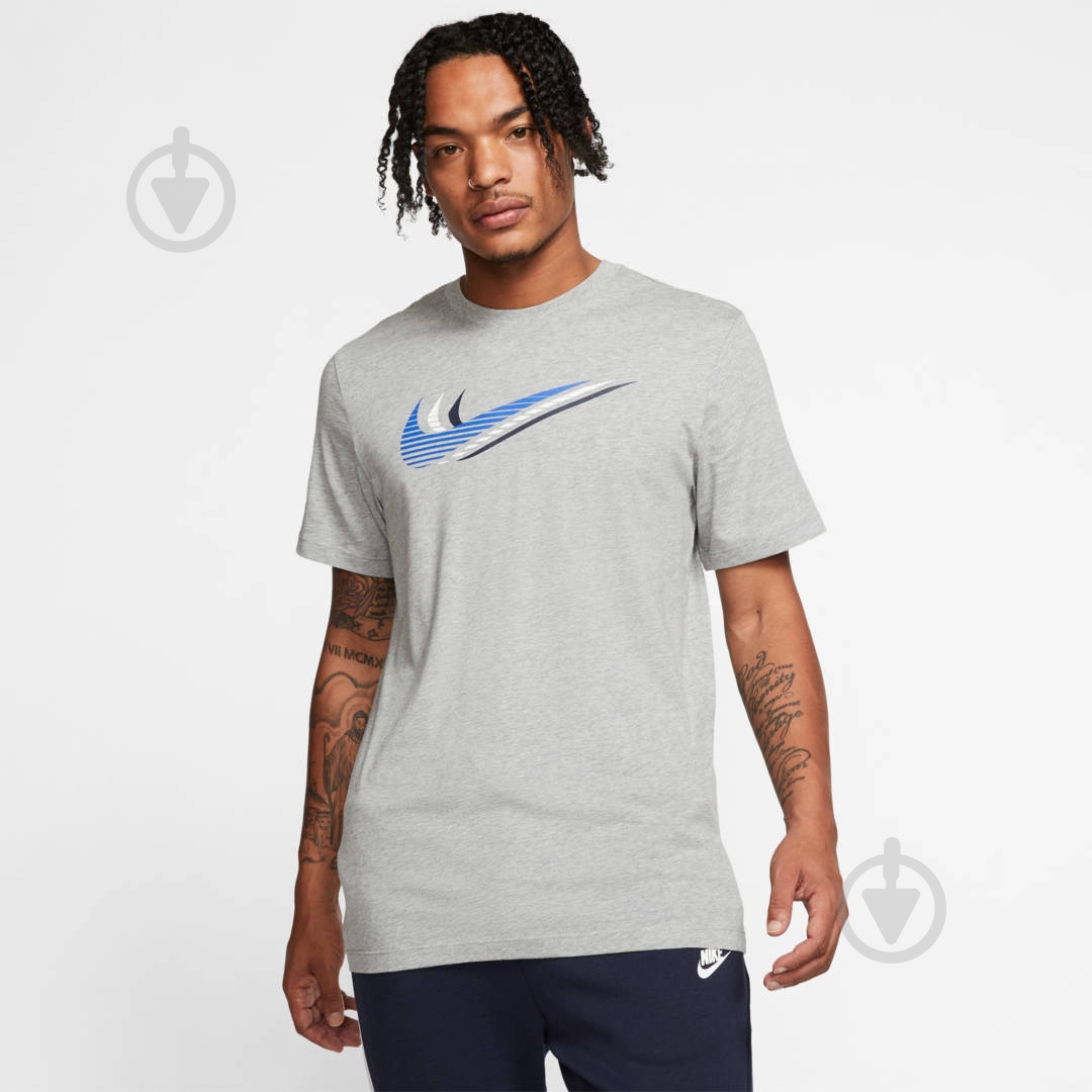 Футболка Nike M NSW SS TEE SWOOSH CK4278-063 р.XL серый - фото 4