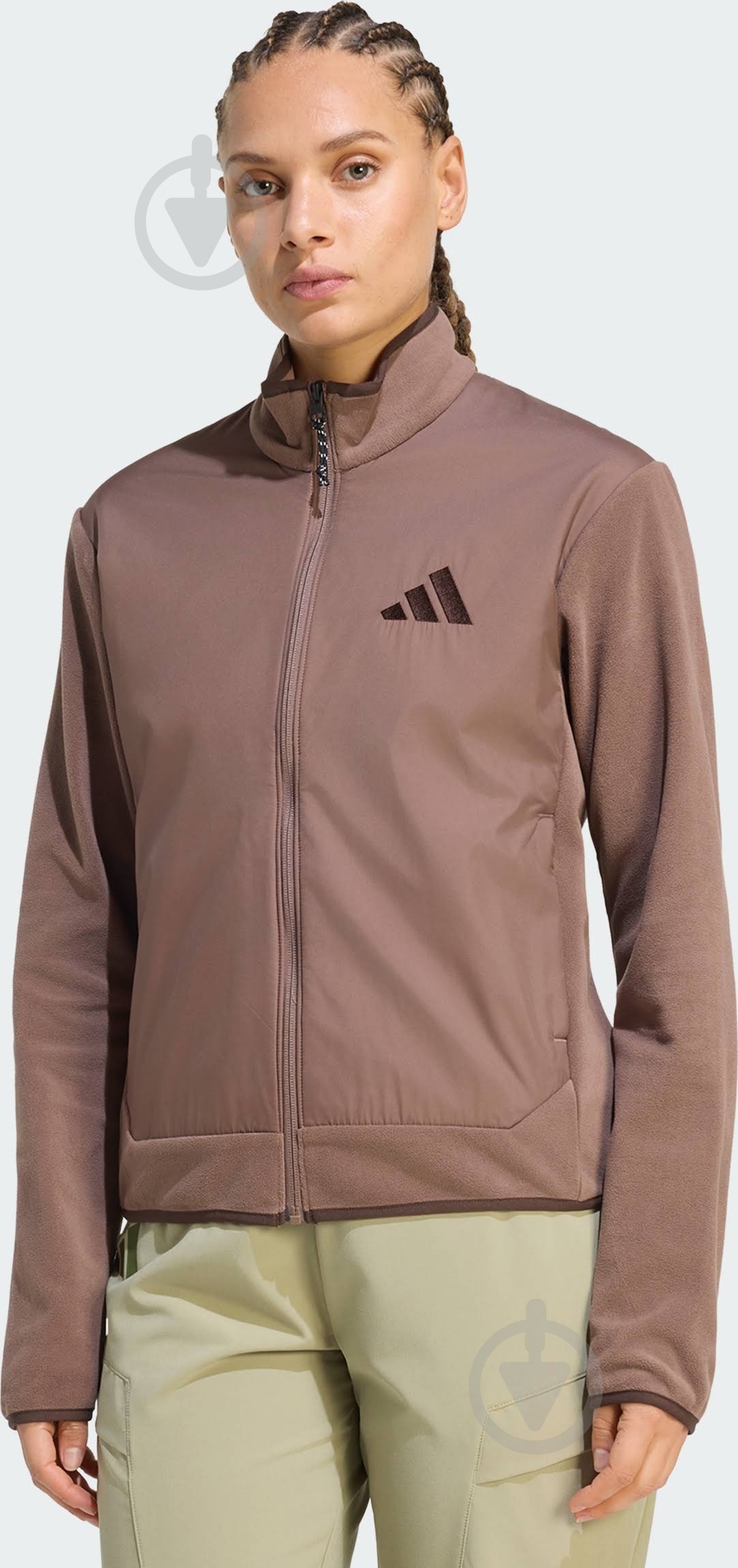 Джемпер Adidas W MT ESS WINDFL KH4645 р.M коричневый - фото 1