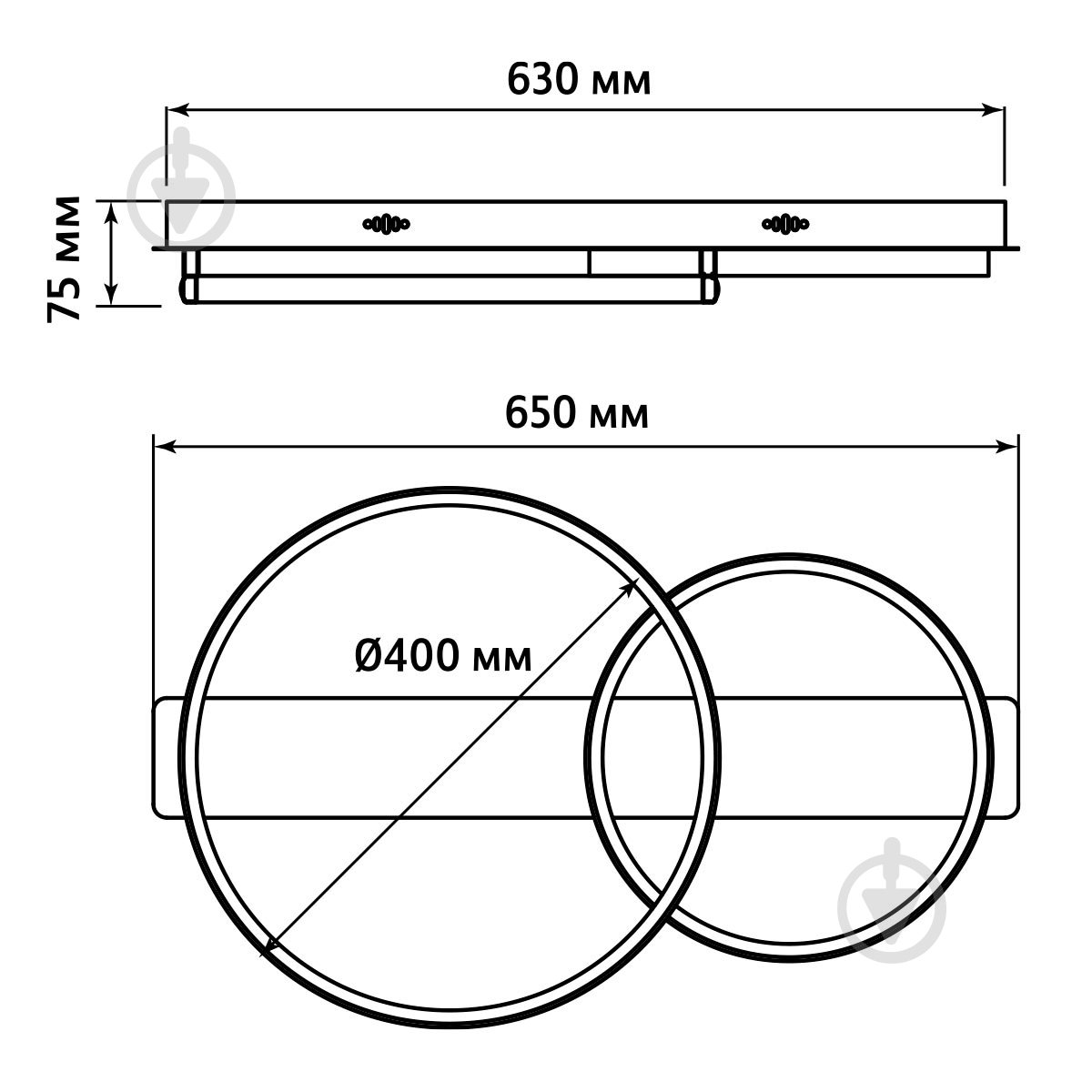 Люстра светодиодная LIGHT SET OVES LED 2R 60 Вт черный - фото 3