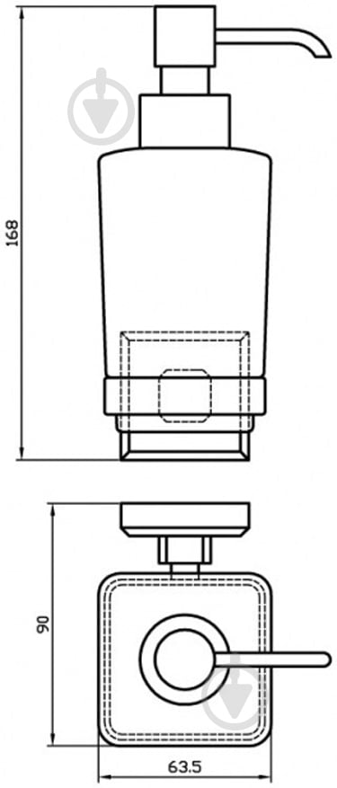 Дозатор для рідкого мила Aqua Rodos Leonardo 9933A - фото 2