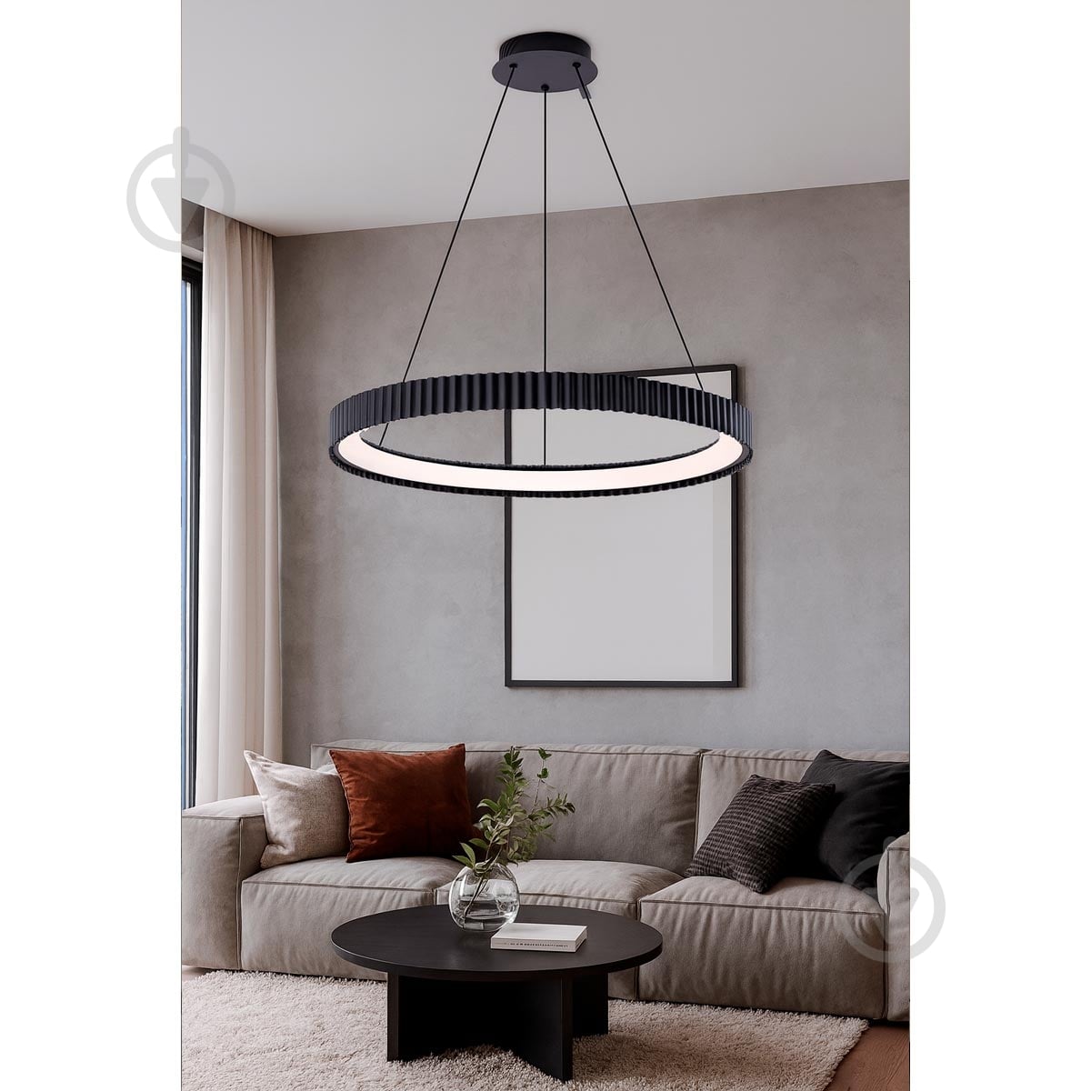 Люстра подвесная LIGHT SET ROMASHKA LED PL-R 50 Вт черный - фото 2