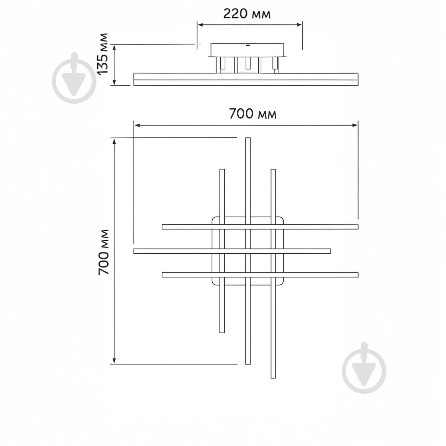 Люстра потолочная LIGHT SET GRIM LED S 6 108 Вт черный - фото 4 Люстра потолочная LIGHT SET GRIM LED S 6 108 Вт черный - фото 4