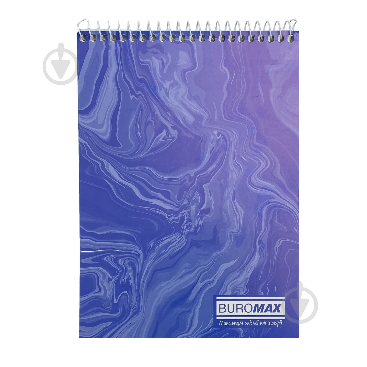 Блокнот Marble Jobmax А5 48 аркушів у клітинку синій Buromax - фото 1