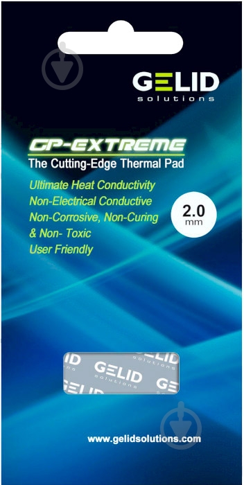 Термопрокладка Gelid Solutions GP-Extreme 80x40x2.0 мм (TP-GP01-D) - фото 3 Термопрокладка Gelid Solutions GP-Extreme 80x40x2.0 мм (TP-GP01-D) - фото 3