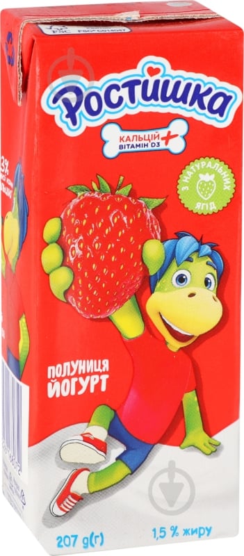 Йогурт Растішка питьевой 1,5% клубника 207 г - фото 2